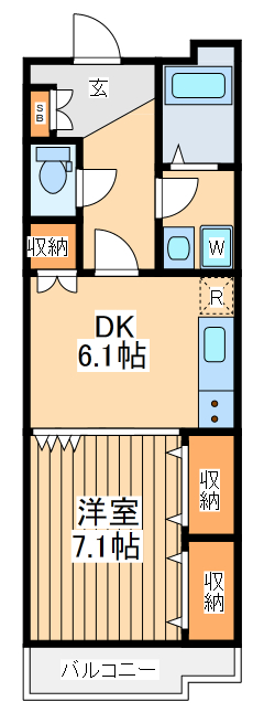 座間市入谷西のマンションの間取り