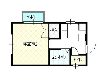 ハイツ田中　Ｍ１の間取り