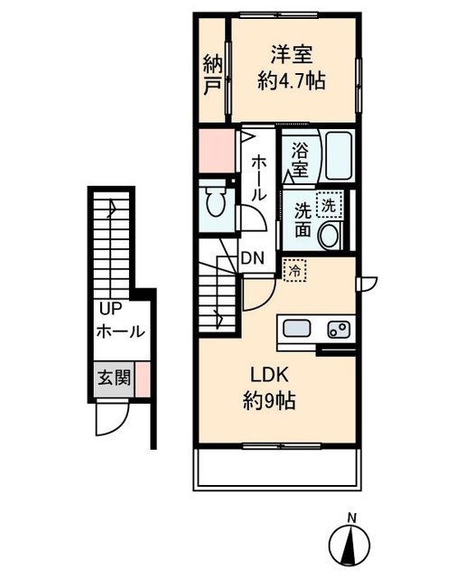 国分寺市泉町のアパートの間取り