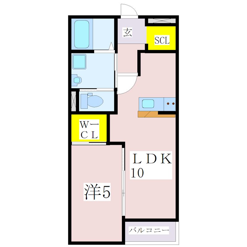 鹿児島市小松原のマンションの間取り