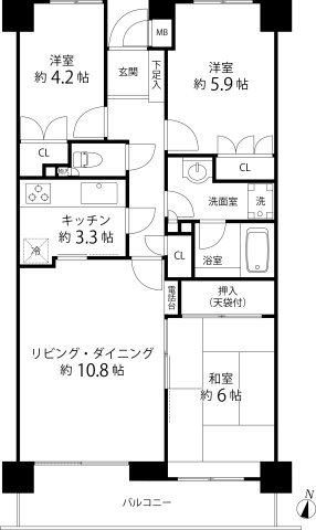 クエスト山手台の間取り