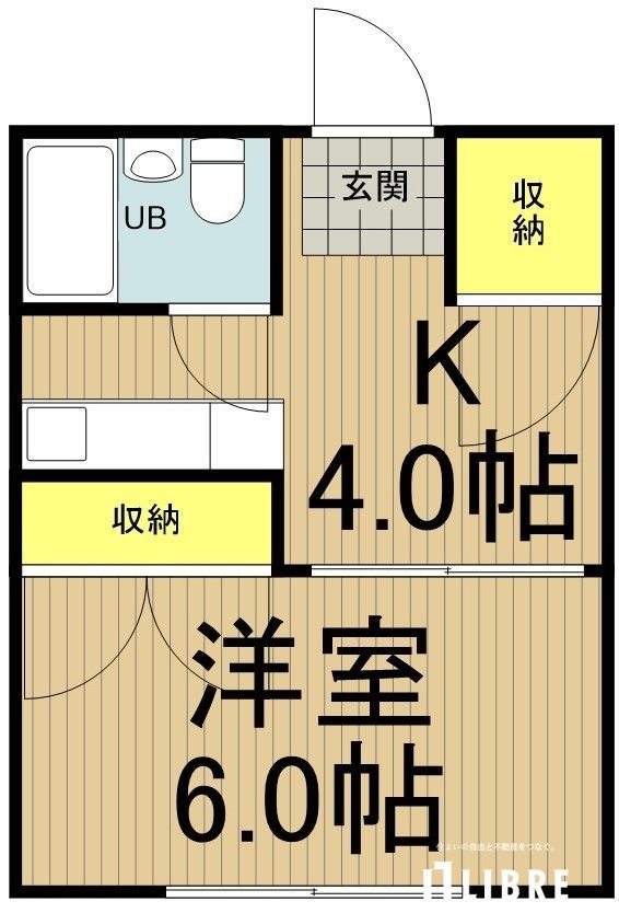 立川市曙町のアパートの間取り