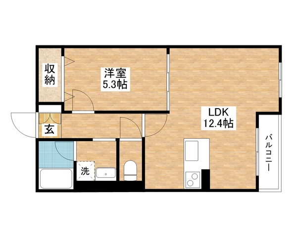 野洲市市三宅のマンションの間取り