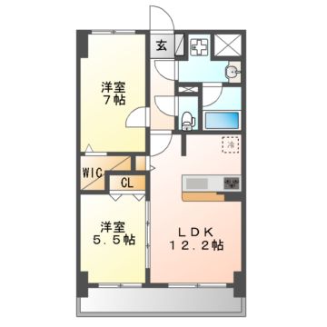 スタシオン川名公園の間取り