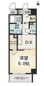 名古屋市北区清水のマンションの間取り