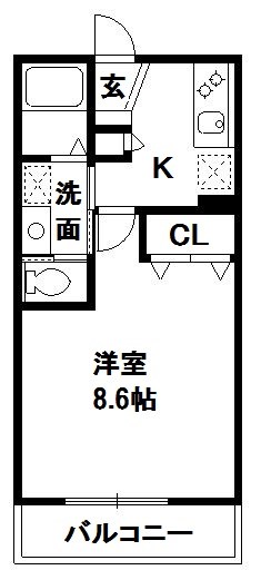 茅ヶ崎市幸町のマンションの間取り