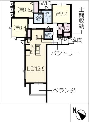 ユートレア　Ｎ棟の間取り