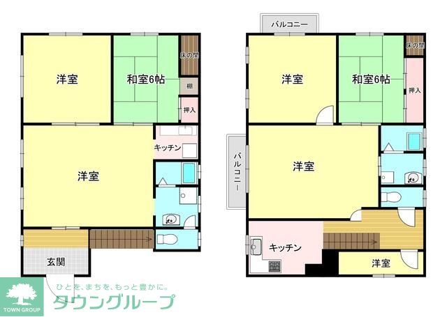 柏市藤ヶ谷貸家の間取り写真