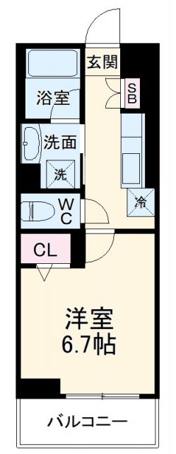 アスピラシオン尾頭橋の間取り写真