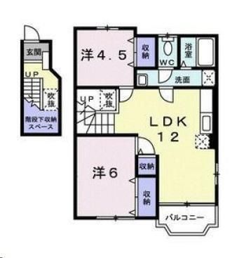 東武小泉線 篠塚駅 徒歩63分 2階建 築25年の間取り写真