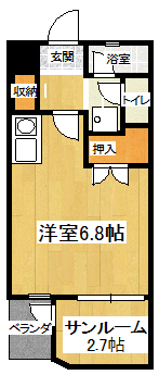 仙台市太白区郡山のアパートの間取り