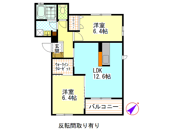 広島市安佐南区山本のマンションの間取り