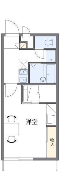 松山市保免中のアパートの間取り