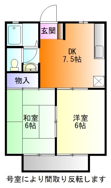 静岡県掛川市下垂木（アパート）の賃貸物件の間取り