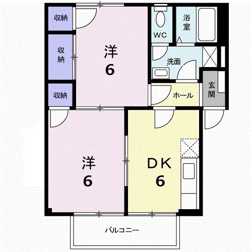 裾野市岩波のアパートの間取り