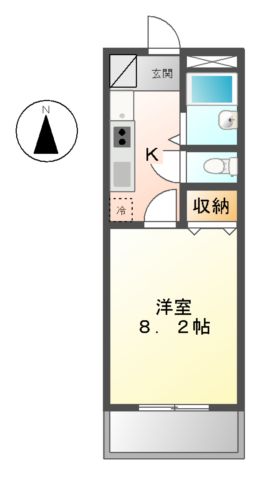 名古屋市熱田区四番のマンションの間取り