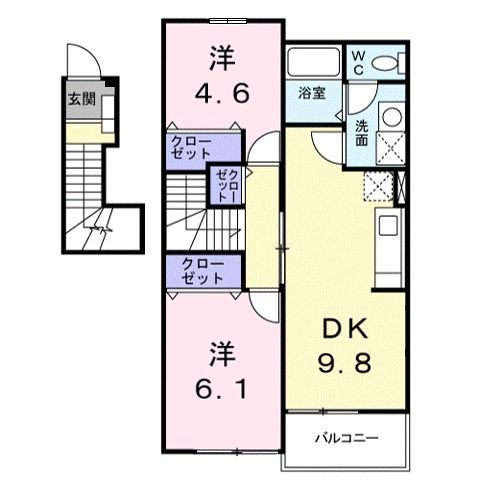 大津市和邇今宿のアパートの間取り