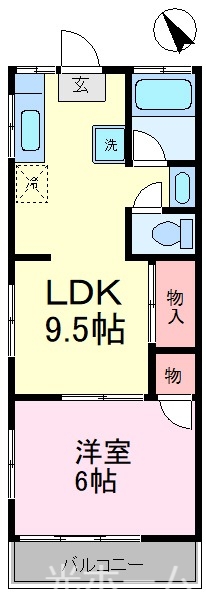 清瀬市松山のアパートの間取り