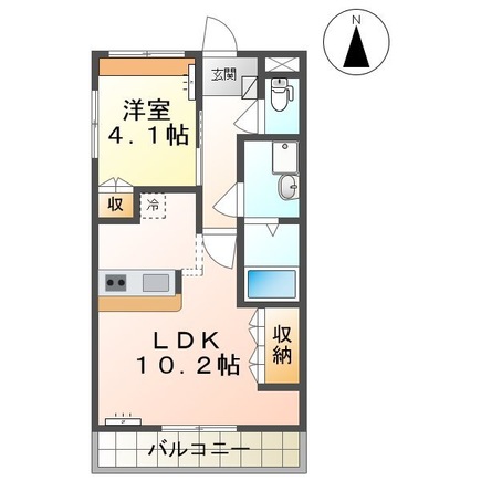 寒河江市ほなみのアパートの間取り