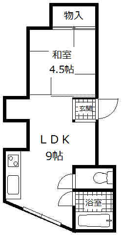 芦屋市東芦屋町のマンションの間取り