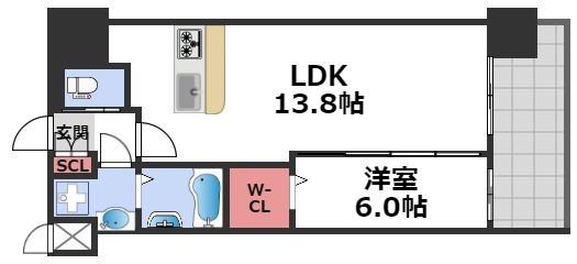 グランカーサ難波元町の間取り