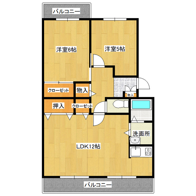 クレア牛久の間取り