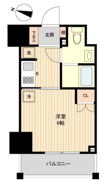 横浜市神奈川区子安通のマンションの間取り