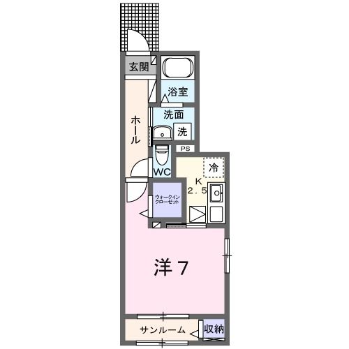 【龍ケ崎市若柴町のアパートの間取り】