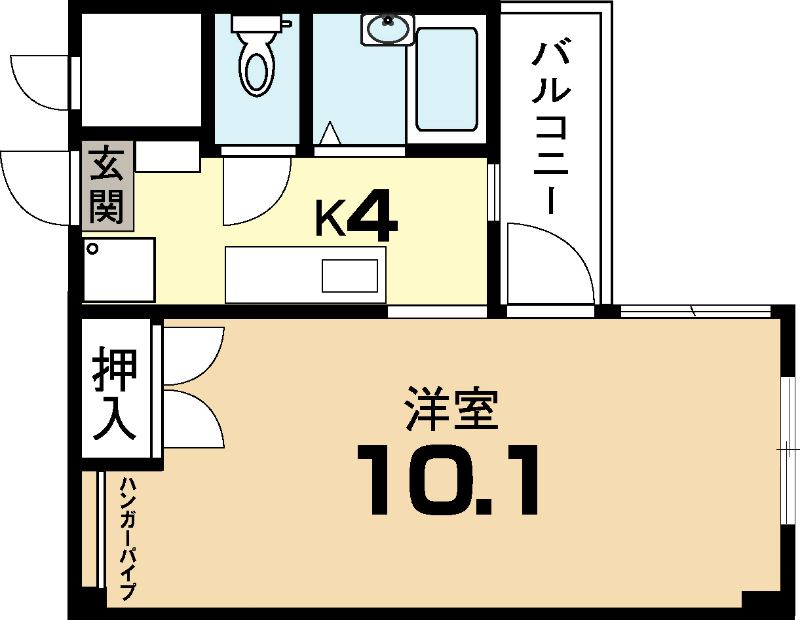 城陽市枇杷庄のマンションの間取り