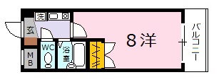 広島市安佐北区落合のマンションの間取り