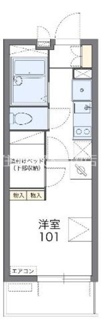 レオパレスウイング元城Ｂの間取り