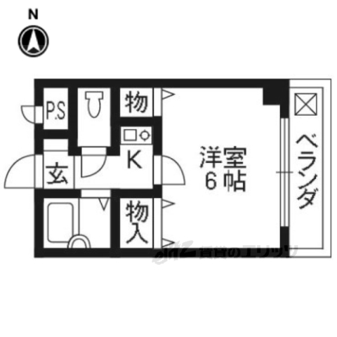 城陽市久世のマンションの間取り