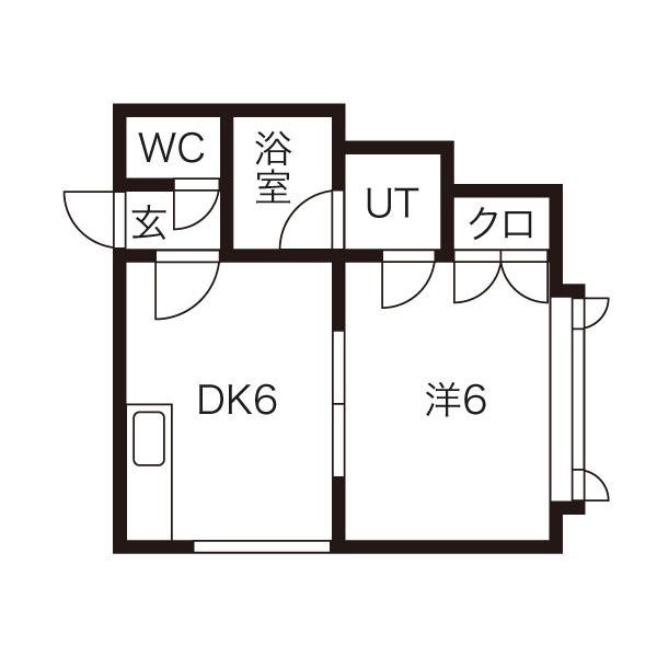 【札幌市東区北三十五条東のアパートの間取り】