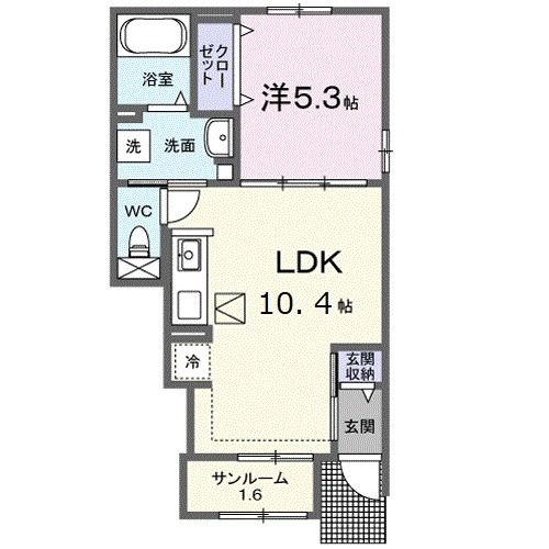 瀬野５丁目アパート（０２７７９８２０１）の間取り