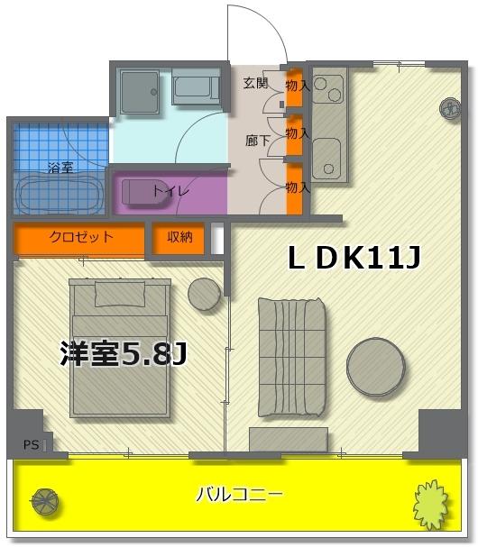 ベェルヴェル稲城の間取り