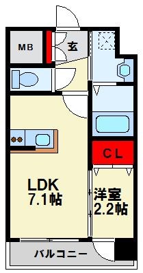 北九州市八幡西区陣山のマンションの間取り