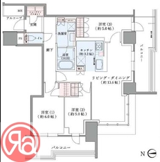 【シエリアタワー大阪堀江の間取り】