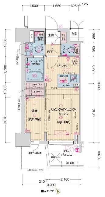 ソルテラスKOBE湊町の間取り