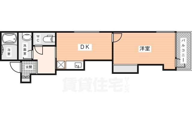 大和郡山市柳のマンションの間取り