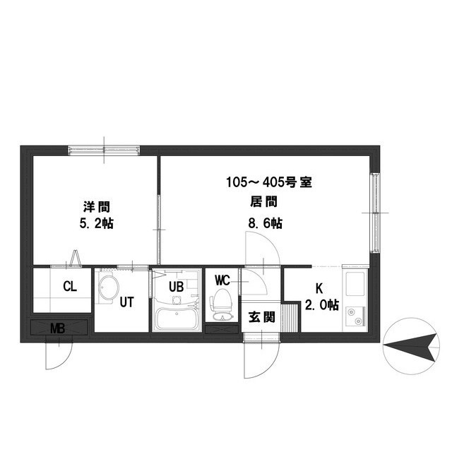 グランメール北円山の間取り