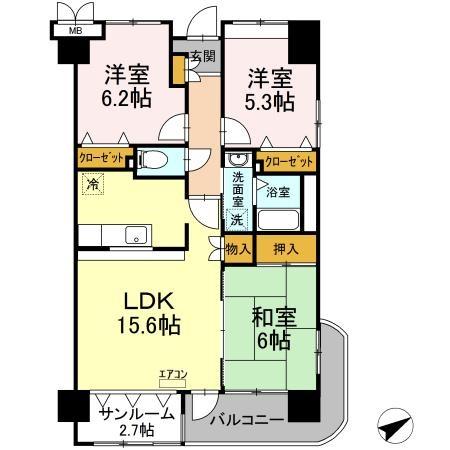 ソレイユ華の間取り