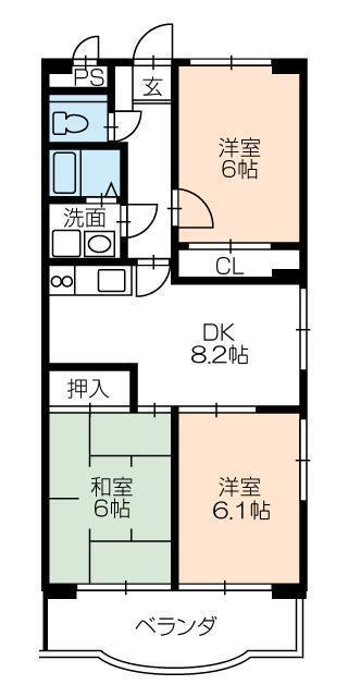 サンアルカディアＳの間取り