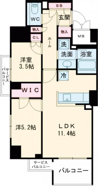 RJRプレシア大森北の間取り