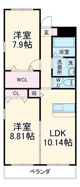 キャッスルヒルズの間取り