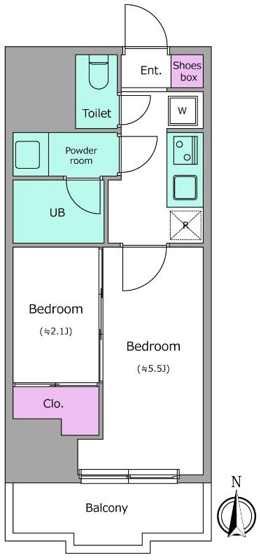 【江東区亀戸のマンションの間取り】