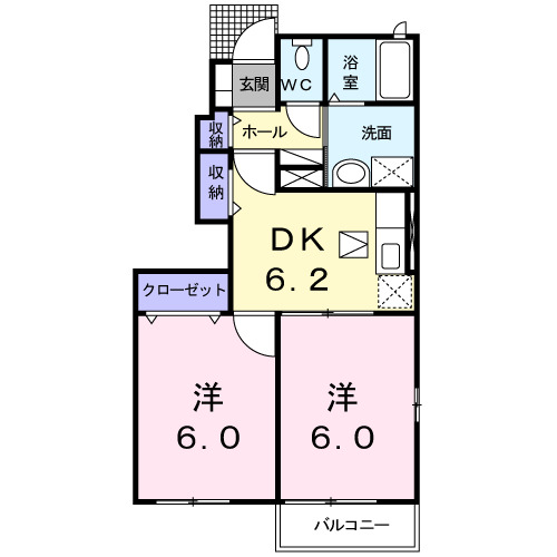 サンライズ西出水Iの間取り