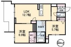 倉敷市平田のマンションの間取り