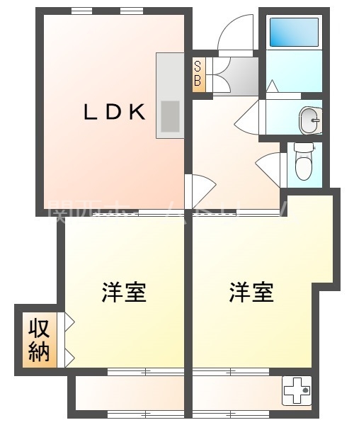 門真市栄町のアパートの間取り