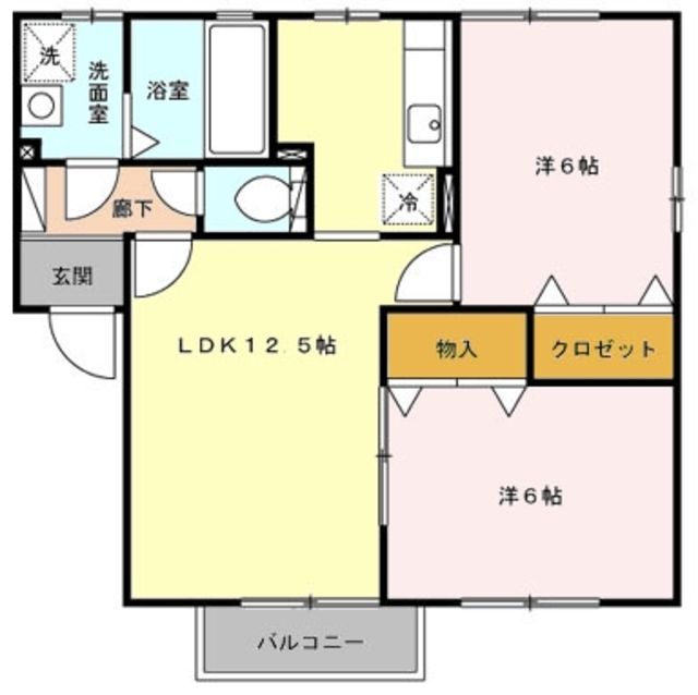 スプリングタウン Dの間取り