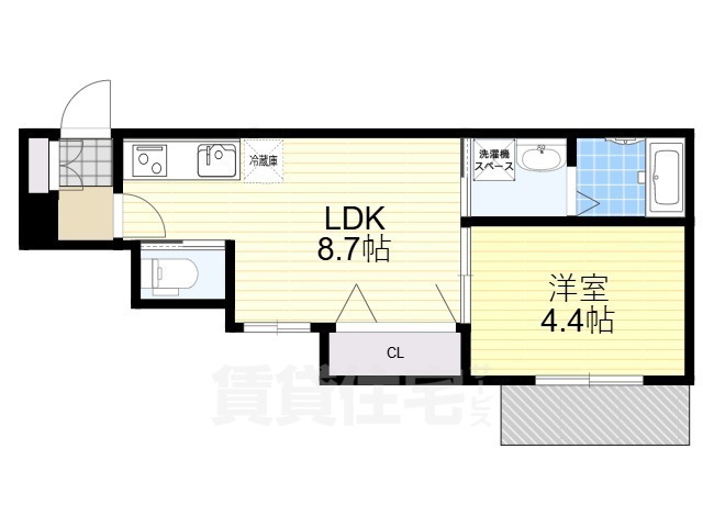 堺市堺区香ヶ丘町のアパートの間取り